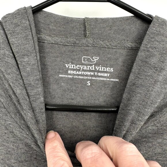 Vineyard Vines Edgartown T-shirt Gray Size Small Hood Stripe - Picture 3 of 6